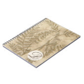 Carnet Monogramme | Feuillage doré I (Côté gauche)