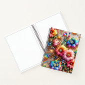 Carnet Monogramme Fleur Fleur de Floraison Arc-en-ciel Fé (Intérieur)