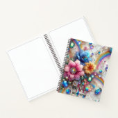 Carnet Monogramme Fleur Fleur de Floraison Arc-en-ciel Fé (Intérieur)