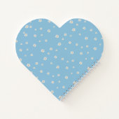 Carnet Monogramme Fleurs Blanches et Cygnes sur Fond Bleu (Dos)