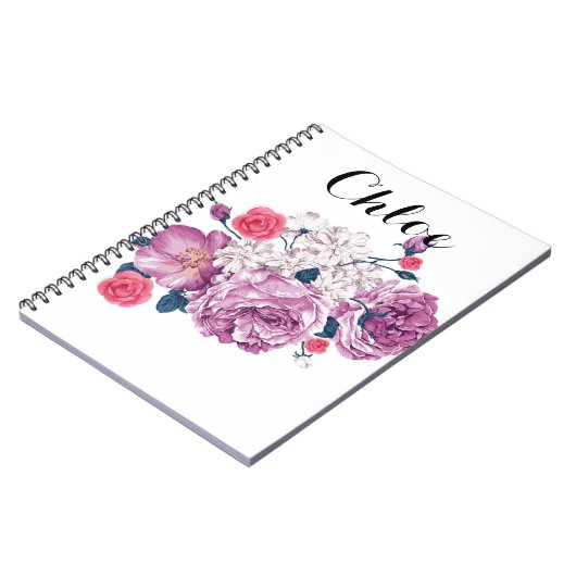 Carnet Monogramme floral (Côté gauche)