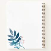 Carnet Monogramme floral aquarelle lilas (Dos)