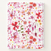 Carnet Monogramme Floral Aquarelle Motif moderne (Dos)