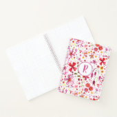 Carnet Monogramme Floral Aquarelle Motif moderne (Intérieur)