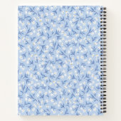 Carnet Monogramme floral Ditsy Daisy Périwinkle bleu (Dos)