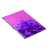 Carnet Monogramme floral pourpre et framboise (Côté Droit)