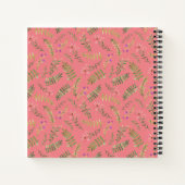 Carnet Monogramme floral rose de printemps (Dos)