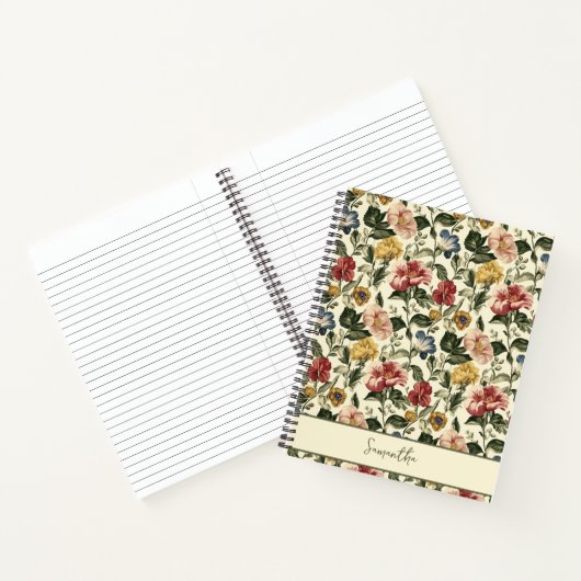 Carnet Monogramme Floral Vintage (Intérieur)