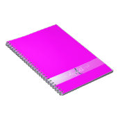 Carnet Monogramme Fluorescent Rose (Côté Droit)