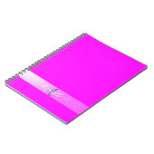 Carnet Monogramme Fluorescent Rose (Côté gauche)