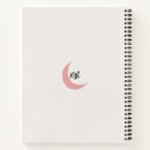 Carnet Monogramme Formes Bleu Rose Foncé Abstrait Moderne (Dos)