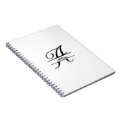 Carnet Monogramme fractionné A-Z noir et blanc (Côté Droit)