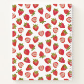 Carnet Monogramme fraise d'été personnalisée (Dos)