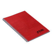 Carnet monogramme FTW sur Red Linen Texture Photo (Côté Droit)