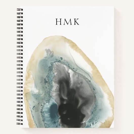 Carnet Monogramme | Géodes III découpées (Devant)