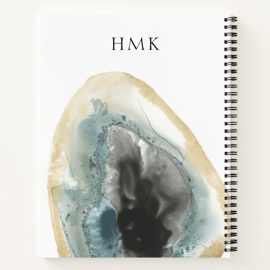 Carnet Monogramme | Géodes III découpées (Dos)