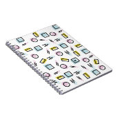 Carnet Monogramme géométrique en pastel de motif de (Côté Droit)