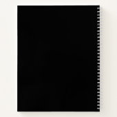 Carnet Monogramme géométrique noir et blanc (Dos)