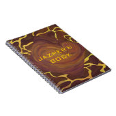 Carnet Monogramme Giraffe Brown, Impression Jaune (Côté Droit)
