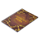 Carnet Monogramme Giraffe Brown, Impression Jaune (Côté gauche)