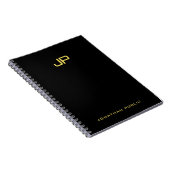 Carnet Monogramme Gold à la mode Black Modèle Professiona (Côté Droit)