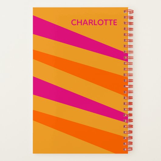 Carnet Monogramme Gras Retro Stripes (Verso)