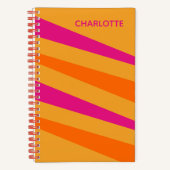 Carnet Monogramme Gras Retro Stripes (Recto)