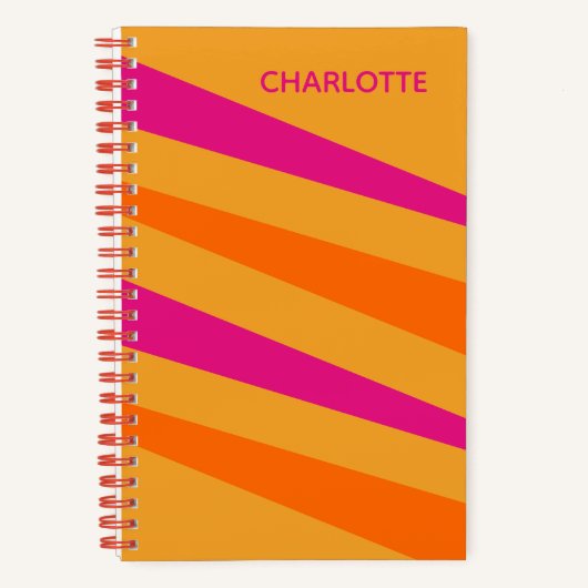 Carnet Monogramme Gras Retro Stripes (Recto)