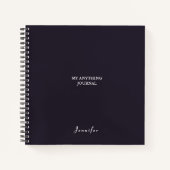 Carnet Monogramme Gris gris gris gris blanc spirale (Devant)