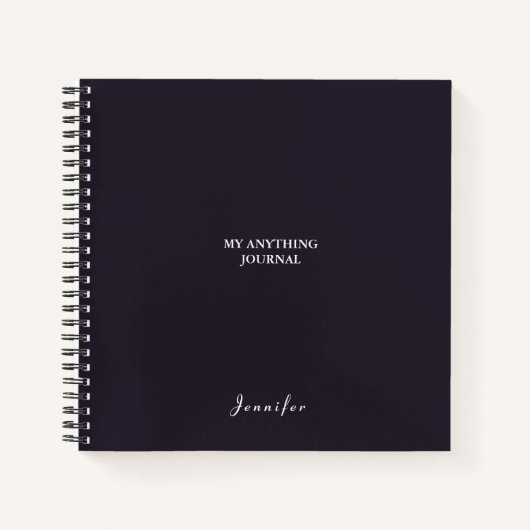 Carnet Monogramme Gris gris gris gris blanc spirale (Devant)