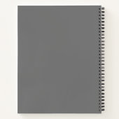 Carnet Monogramme gris professionnel Première activité (Dos)