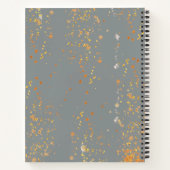 Carnet monogramme gris tendance doré (Dos)