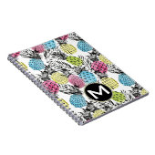 Carnet Monogramme grunge des paumes | d'ananas (Côté Droit)