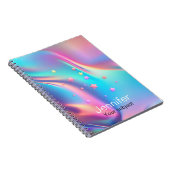Carnet monogramme holographique chic étoiles monogramme (Côté Droit)
