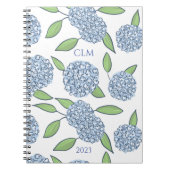 Carnet Monogramme Hydrangea Prendre Note (Devant)