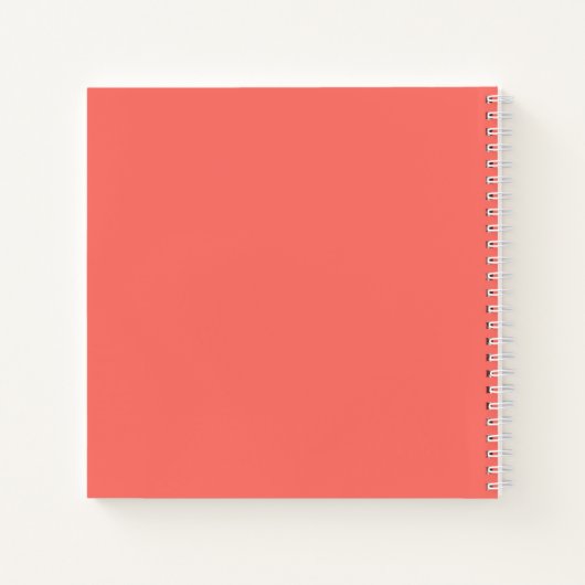 Carnet Monogramme initial | Blanc Sur Le Corail (Dos)