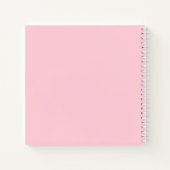 Carnet Monogramme initial | Blanc sur rose clair (Dos)