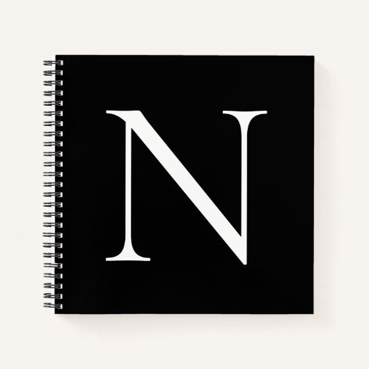 Carnet Monogramme initial Customisé (Devant)