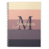 Carnet Monogramme initial customisé pour ColorBlock viole (Devant)