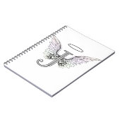 Carnet Monogramme initial de la lettre J avec des ailes (Côté gauche)