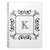 Carnet Monogramme initial de l'éruption noire blanche (Devant)