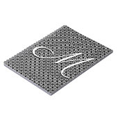 Carnet Monogramme initial géométrique noir et blanc (Côté gauche)