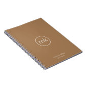 Carnet Monogramme Initial Minimaliste Entreprise Blanc & (Côté Droit)