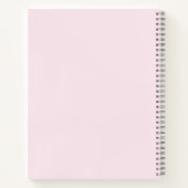 Carnet Monogramme initial minimaliste rose moderne (Dos)