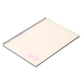 Carnet Monogramme initial moderne simple (Côté gauche)