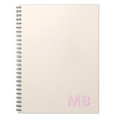 Carnet Monogramme initial moderne simple (Devant)
