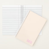 Carnet Monogramme initial moderne simple (À l'intérieur)