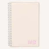 Carnet Monogramme initial moderne simple (Recto)