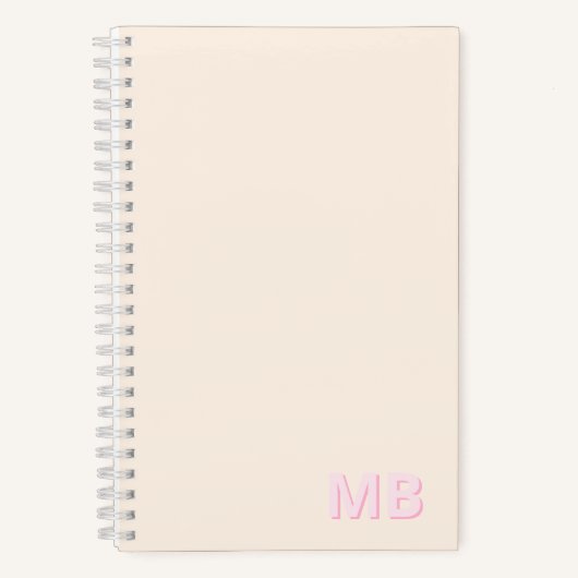 Carnet Monogramme initial moderne simple (Recto)