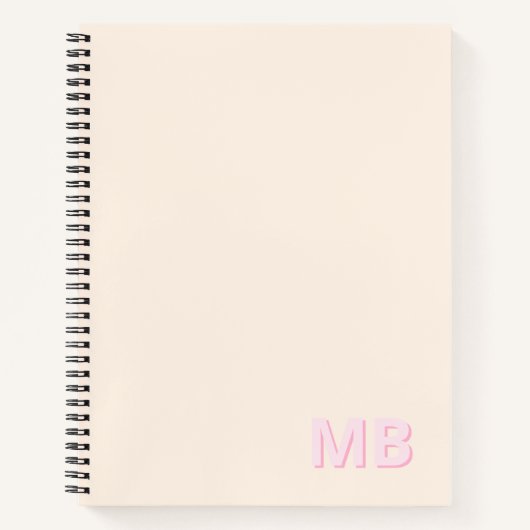 Carnet Monogramme initial moderne simple (Devant)